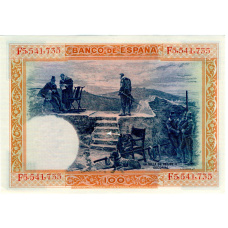 Банкнота 100 песет 1925 года Испания (Гашение) (вид 2)