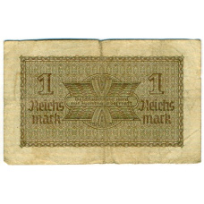 Банкнота 1 рейхсмарка 1939 года Германия (Для оккупированных территорий) (реверс)