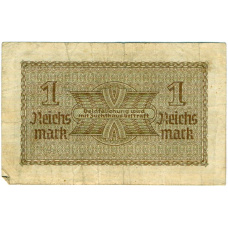 Банкнота 1 рейхсмарка 1939 года Германия (Для оккупированных территорий) (реверс)