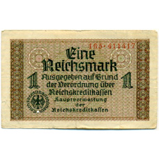 Банкнота 1 рейхсмарка 1939 года Германия (Для оккупированных территорий) (аверс)