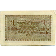 Банкнота 1 рейхсмарка 1939 года Германия (Для оккупированных территорий) (реверс)