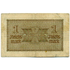 Банкнота 1 рейхсмарка 1939 года Германия (Для оккупированных территорий) (реверс)
