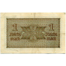 Банкнота 1 рейхсмарка 1939 года Германия (Для оккупированных территорий) (реверс)
