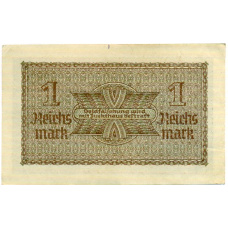 Банкнота 1 рейхсмарка 1939 года Германия (Для оккупированных территорий) (реверс)