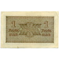 Банкнота 1 рейхсмарка 1939 года Германия (Для оккупированных территорий) (реверс)