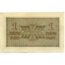 Банкнота 1 рейхсмарка 1939 года Германия (Для оккупированных территорий) (реверс)