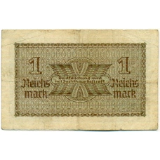 Банкнота 1 рейхсмарка 1939 года Германия (Для оккупированных территорий) (реверс)