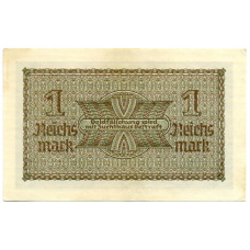 Банкнота 1 рейхсмарка 1939 года Германия (Для оккупированных территорий) (вид 2)
