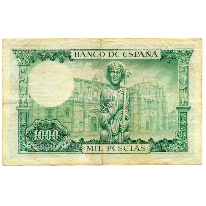 Банкнота 1000 песет 1965 года Испания (вид 2)