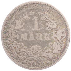 Монета 1 марка 1873 года D Германия (аверс)