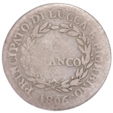 Монета 1 франк 1806 года Лукка и Пьомбиньо (реверс)