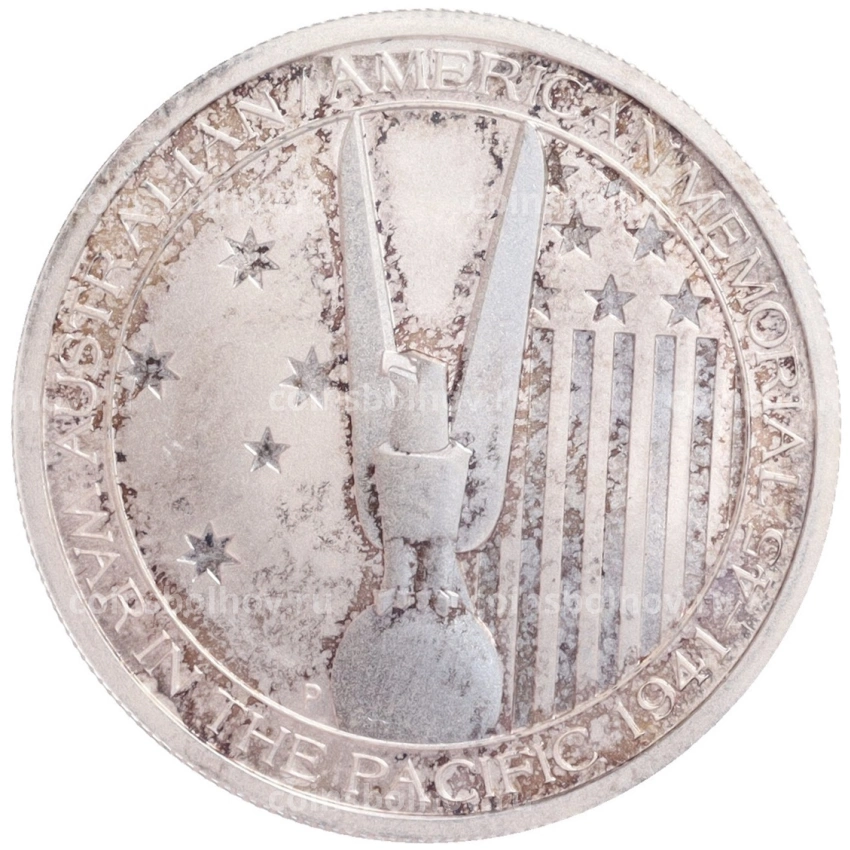 Монета 50 центов 2013 года Австралия «Австрало-американский мемориал Второй Мировой войны»