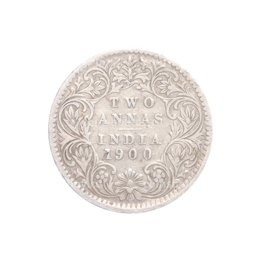 Монета 2 анны 1900 года B Британская Индия