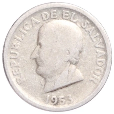 Монета 25 сентаво 1953 года Сальвадор (аверс)
