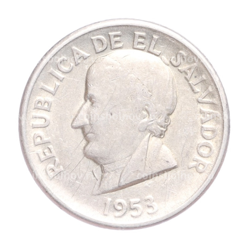 Монета 50 сентаво 1953 года Сальвадор