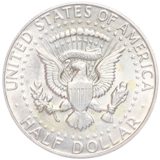 Монета 1/2 доллара (50 центов) 1968 года D США (реверс)