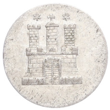 Монета 1 сешлинг 1846 года Гамбург (реверс)