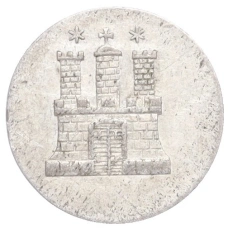 Монета 1 сешлинг 1846 года Гамбург (реверс)