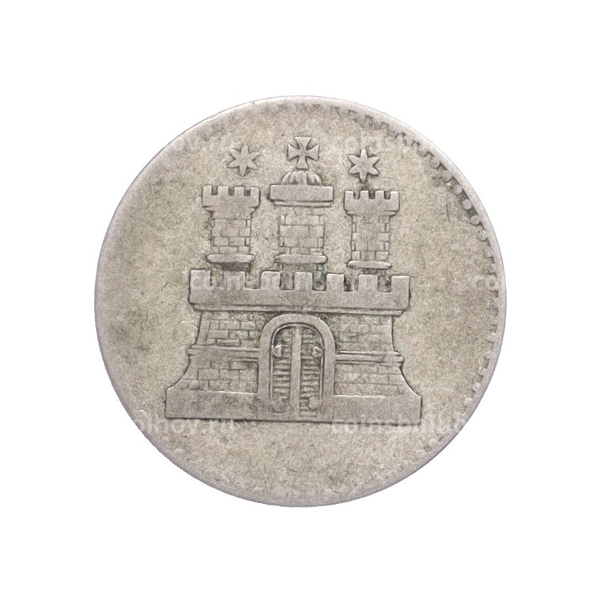 Монета 1 шиллинг 1855 года Гамбург (вид 2)