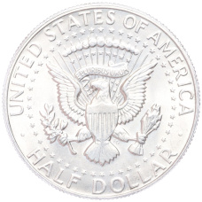 Монета 1/2 доллара (50 центов) 1967 года США (реверс)