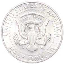 Монета 1/2 доллара (50 центов) 1968 года D США (реверс)