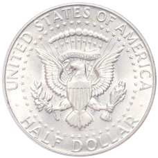 Монета 1/2 доллара (50 центов) 1968 года D США (реверс)