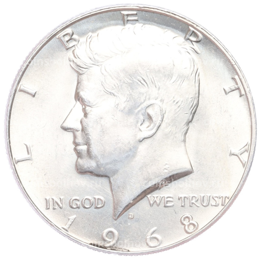 Монета 1/2 доллара (50 центов) 1968 года D США