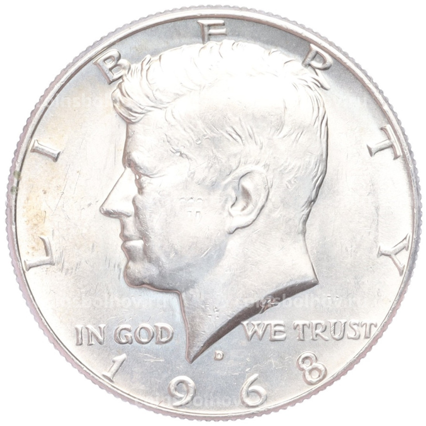 Монета 1/2 доллара (50 центов) 1968 года D США