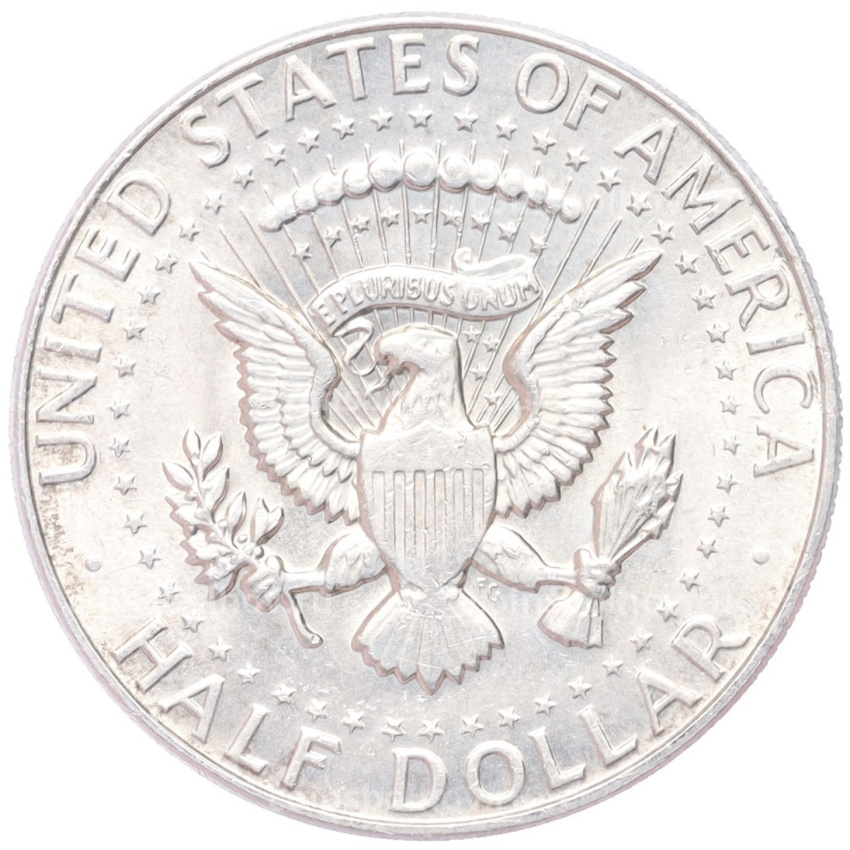 Монета 1/2 доллара (50 центов) 1968 года D США (вид 2)