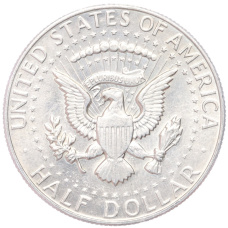 Монета 1/2 доллара (50 центов) 1968 года D США (реверс)