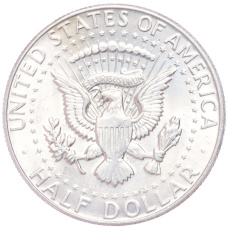 Монета 1/2 доллара (50 центов) 1968 года D США (реверс)