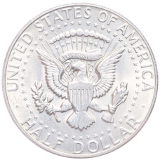 Монета 1/2 доллара (50 центов) 1966 года США (реверс)