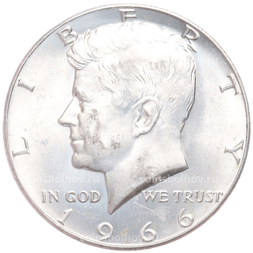 Монета 1/2 доллара (50 центов) 1966 года США