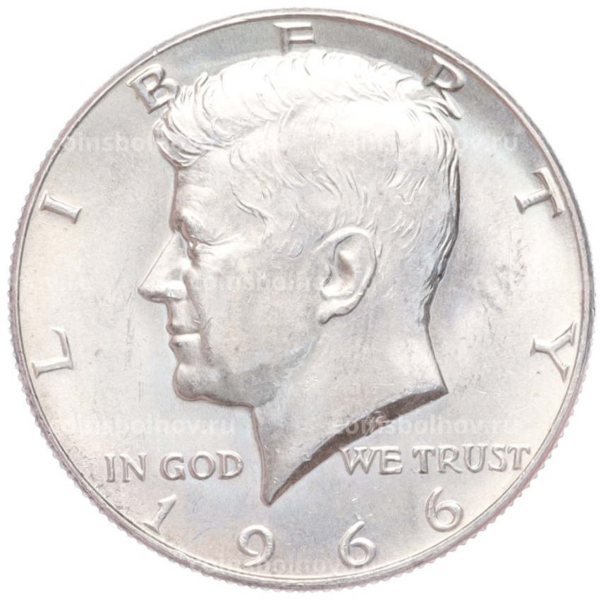 Монета 1/2 доллара (50 центов) 1966 года США