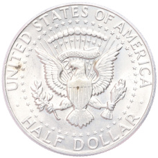 Монета 1/2 доллара (50 центов) 1967 года США (реверс)