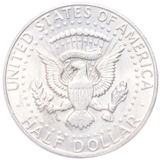 Монета 1/2 доллара (50 центов) 1968 года D США (реверс)