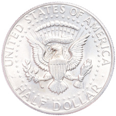 Монета 1/2 доллара (50 центов) 1968 года D США (реверс)