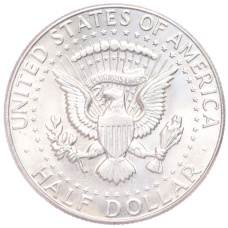 Монета 1/2 доллара (50 центов) 1968 года D США (реверс)