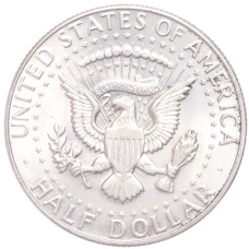 Монета 1/2 доллара (50 центов) 1968 года D США (реверс)