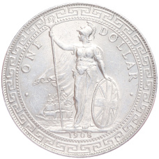 Монета 1 доллар 1908 года Великобритания «Торговый доллар» (аверс)