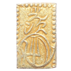 Монета 2 бу 1818-1869 года Япония (аверс)