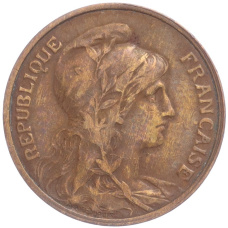 Монета 5 сантимов 1917 года Франция (реверс)