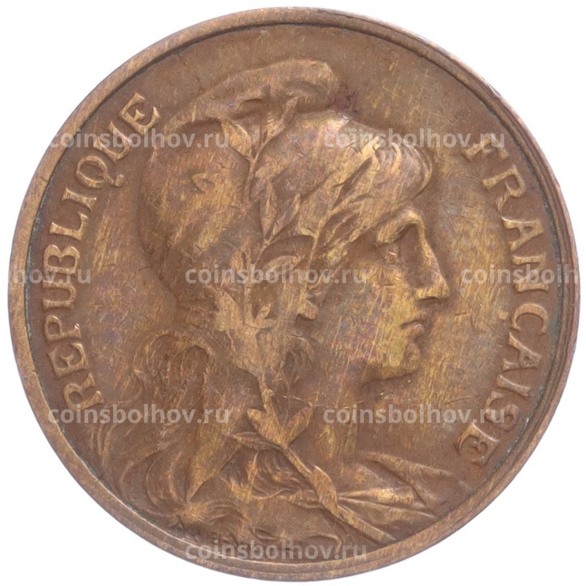 Монета 5 сантимов 1917 года Франция (вид 2)