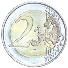 Монета 2 евро 2021 года Франция «75 лет ЮНИСЕФ» (реверс)