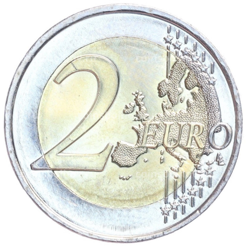 Монета 2 евро 2021 года Франция «75 лет ЮНИСЕФ» (вид 2)