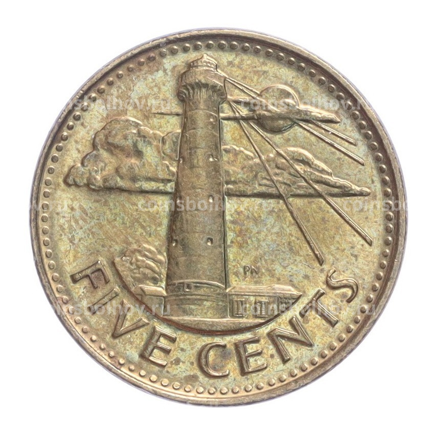 Монета 5 центов 2014 года Барбадос (вид 2)