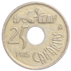 Монета 25 песет 1994 года Испания «Канарские острова» (аверс)