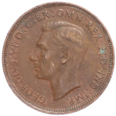 Монета 1/2 пенни 1947 года Австралия (реверс)