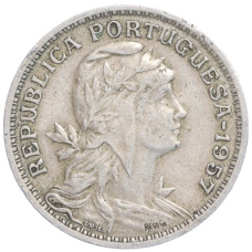 Монета 50 сентаво 1957 года Португалия (аверс)