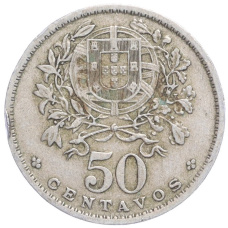 Монета 50 сентаво 1957 года Португалия (реверс)